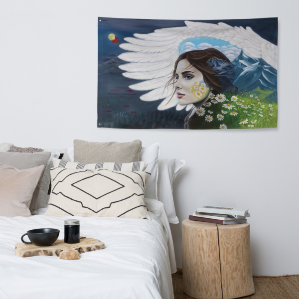 Under God's Wing Flag Print - Image 3